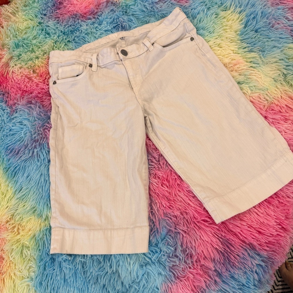 Kut from the Kloth Bermuda‎ Shorts Womens 12 White Excellent Stretch Denim